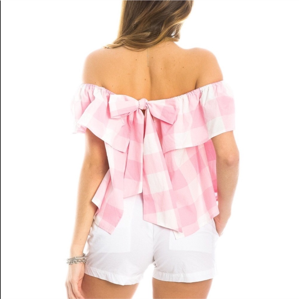 Lauren James Pink Gingham Top